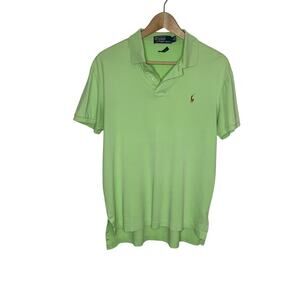 Polo Ralph Lauren Green Polo Shirt Mens Medium Classic Pony Logo